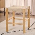 Alvin Off White Weaved Stool