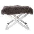 Anafi Stool - Grey Sheepskin