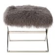 Anafi Stool - Grey Sheepskin