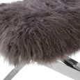 Anafi Stool - Grey Sheepskin