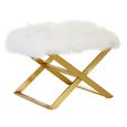 Anafi Stool - White Sheepskin