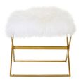 Anafi Stool - White Sheepskin