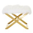 Anafi Stool - White Sheepskin