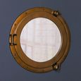 Port Hole Mirror - Antique Brass - Round - 28.5cm x 28.5cm