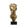 Sculpture - Antique Gold Lady Face - Polyresin