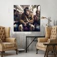Ape Tempered Glass Square Wall Art
