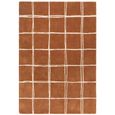 Contemporary Design Albany Rug - Rust Grid - Sizes Available