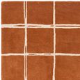 Contemporary Design Albany Rug - Rust Grid - Sizes Available