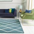 Contemporary Design Albany Rug - Teal Diamond - Sizes Available