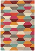 Contemporary Design Funk Rug - Honeycomb 03 - Bright Multi Colour - Sizes Available