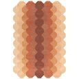 Contemporary Design Hive Rug - Rust - Sizes Available