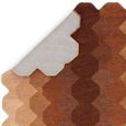 Contemporary Design Hive Rug - Rust - Sizes Available