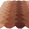 Contemporary Design Hive Rug - Rust - Sizes Available