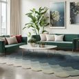 Contemporary Design Hive Rug - Teal - Sizes Available