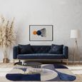 Contemporary Design Matrix Rug - Oval 74 - Indigo - Sizes Available
