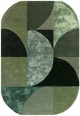 Contemporary Design Matrix Rug - Oval 75 - Forest - Sizes Available