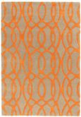 Contemporary Design Matrix Rug - Wire 37 - Orange - Sizes Available