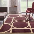 Contemporary Design Metro Rug - Plum - Sizes Available