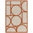 Contemporary Design Metro Rug - Rust - Sizes Available