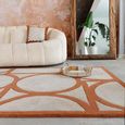 Contemporary Design Metro Rug - Rust - Sizes Available