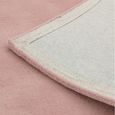 Contemporary Plain Aran Rug - Rose Pink - 160cm x 230cm