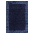 Contemporary Plain Ascot Rug - Navy - Sizes Available