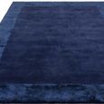 Contemporary Plain Ascot Rug - Navy - Sizes Available