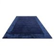 Contemporary Plain Ascot Rug - Navy - Sizes Available