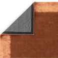 Contemporary Plain Ascot Rug - Rust - Sizes Available