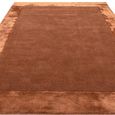 Contemporary Plain Ascot Rug - Rust - Sizes Available
