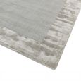 Contemporary Plain Ascot Rug - Silver - Sizes Available