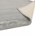 Contemporary Plain Ascot Rug - Silver - Sizes Available