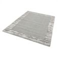 Contemporary Plain Ascot Rug - Silver - Sizes Available