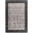 Contemporary Plain Blade Rug - Border 04 - Charcoal Silver - Sizes Available