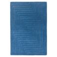 Contemporary Plain Form Rug - Blue - Sizes Available