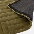 Contemporary Plain Form Geometric Rug - Green - Sizes Available