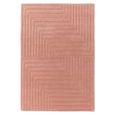 Contemporary Plain Form Geometric Rug - Pink - Sizes Available
