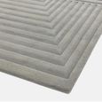 Contemporary Plain Form Geometric Rug - Silver - Sizes Available