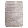 Contemporary Plain Gleam Rug - Silver - Sizes Available