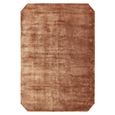 Contemporary Plain Gleam Rug - Terracotta - Sizes Available