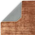 Contemporary Plain Gleam Rug - Terracotta - Sizes Available