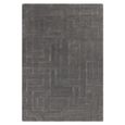 Contemporary Plain Maze Rug - Charcoal - Sizes Available