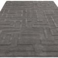 Contemporary Plain Maze Rug - Charcoal - Sizes Available