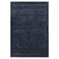 Contemporary Plain Rise Rug - Navy - Sizes Available