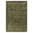 Contemporary Plain Rise Rug - Olive - Sizes Available