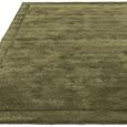 Contemporary Plain Rise Rug - Olive - Sizes Available