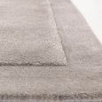 Contemporary Plain Rise Rug - Silver - Sizes Available