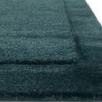 Contemporary Plain Rise Rug - Teal - Sizes Available