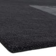 Contemporary Plain Tate Tonal Textures Rug - Charcoal - Sizes Available