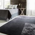 Contemporary Plain Tate Tonal Textures Rug - Charcoal - Sizes Available